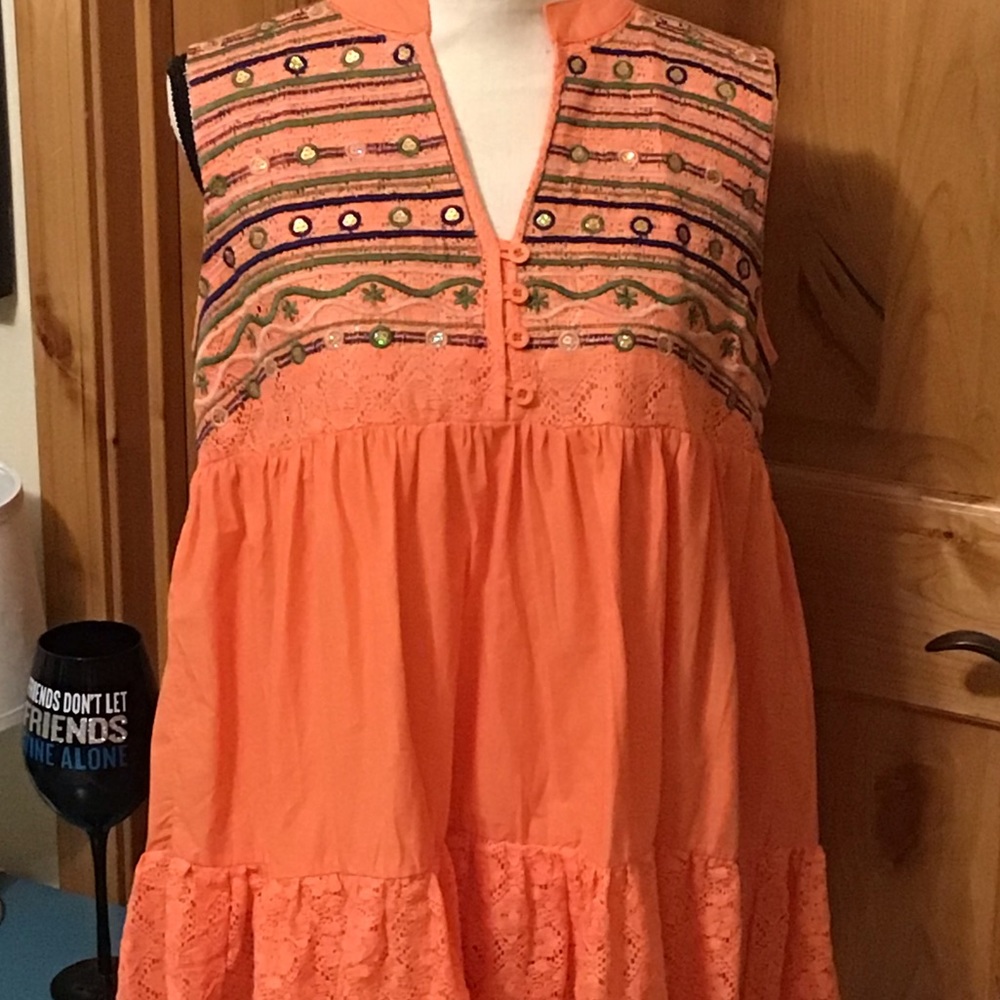Sale: Beautiful Boho Sequined Top